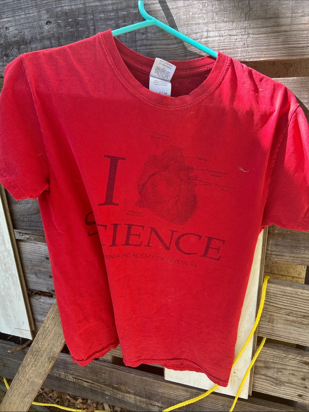 Red "I (Heart) Science" Graphic Tee